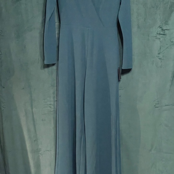 Lulus Utterly Chic Emerald Green Long Sleeve Wide-Leg Jumpsuit - Picture 4 of 11